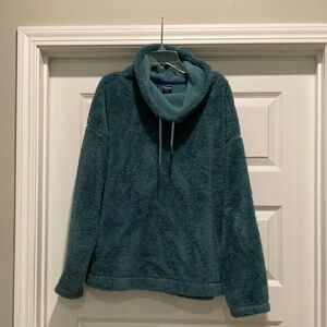 Champion Teal Plush Funnel Neck Pullover